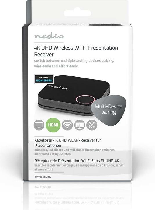 Immagine prodotto Nedis Ricevitore Wireless HDMI™ | WLAN | 2400 MHz | 30,0 m (linea di vista) | 4K@60Hz | 0,04 Gbps | PVC