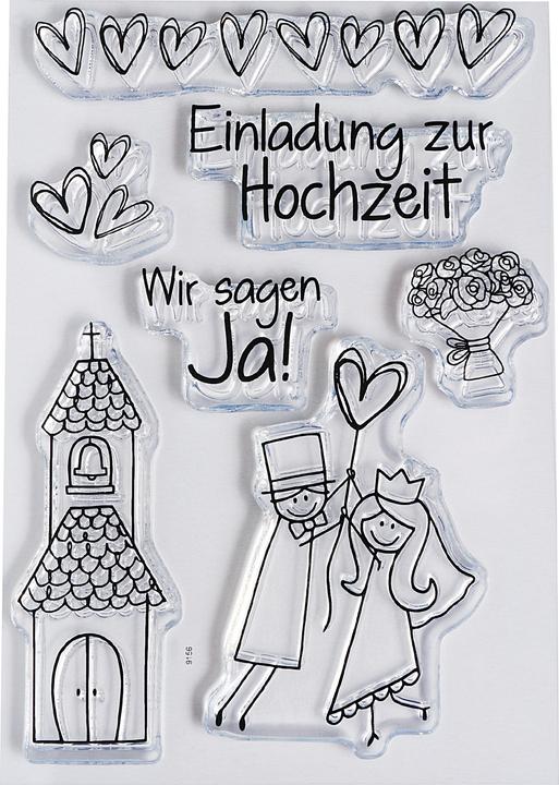 Produktbild Efco Clear Stempel-Set "Hochzeit", ca. 7,4x10,5cm