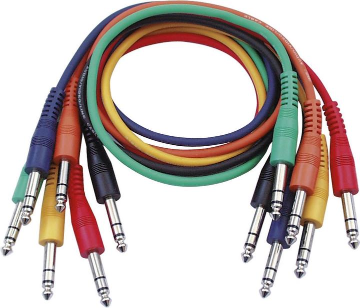 Actual product image DAP-Audio FL12 6 colored bal. patch (0.90 m, 6.3mm jack)