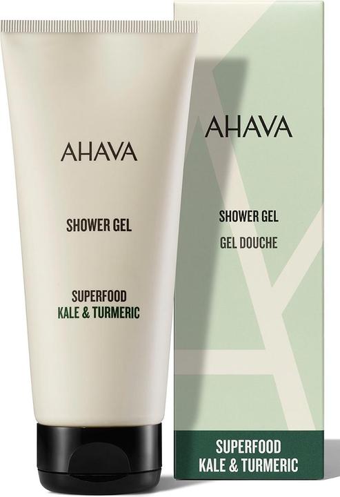 Immagine prodotto Ahava SUPERFOOD Shower Gel "Kale & Turmeric" - Gel doccia nutriente con cavolo e curcuma (200 ml)