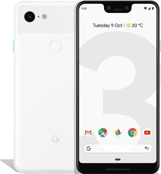 Produktbild Google Pixel 3 XL (128 GB, Cleary White, 6.30", Single SIM, 12.20 Mpx, 4G)