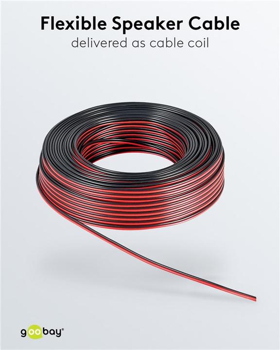 Actual product image Goobay Speaker cable Redblack CU (25 m, 0.75 mm²)