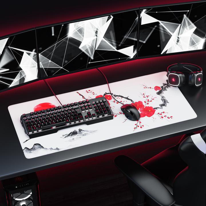 Produktbild Titanwolf Gaming Mauspad, 900 x 400mm XXL Speed Gaming Mausmatte, Mousepad Extragrosse Fläche, Ink Sakura 6 (XXL)