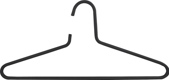 Coat hanger Petet rigid, with trouser bar, black steel (1 x)