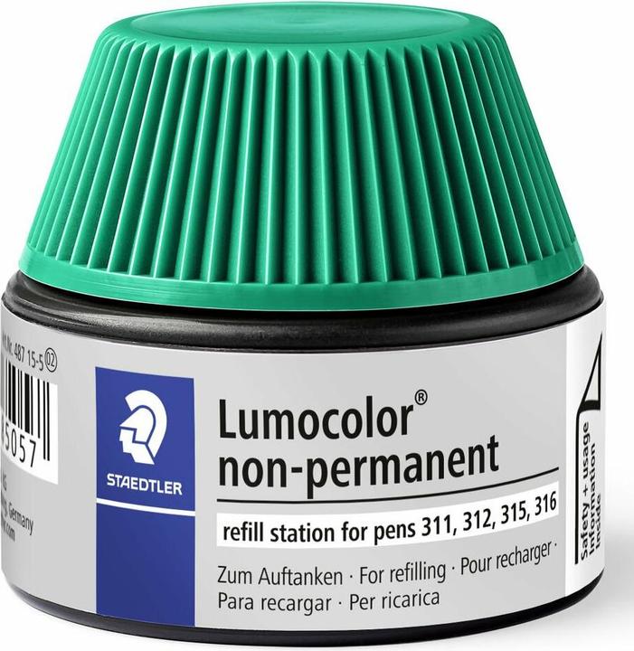 Actual product image Staedtler LUMOCOLOR REFILL STATIONS - Refill ink water soluble (Green, 1 x)