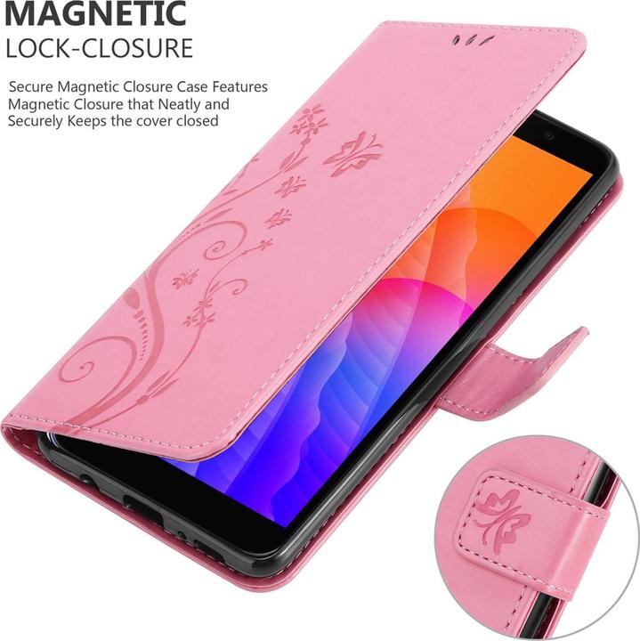 Productafbeelding Cadorabo Bloemen Boekomslag (Huawei Y5p)