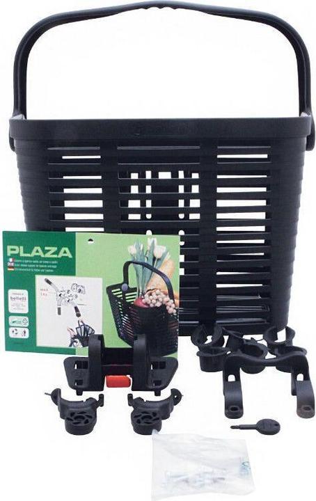 Produktbild P2R Fahrradkorb vorne aus Kunststoff mit Bügel 60mm Befestigung Clips System Gewicht max 5 kgs