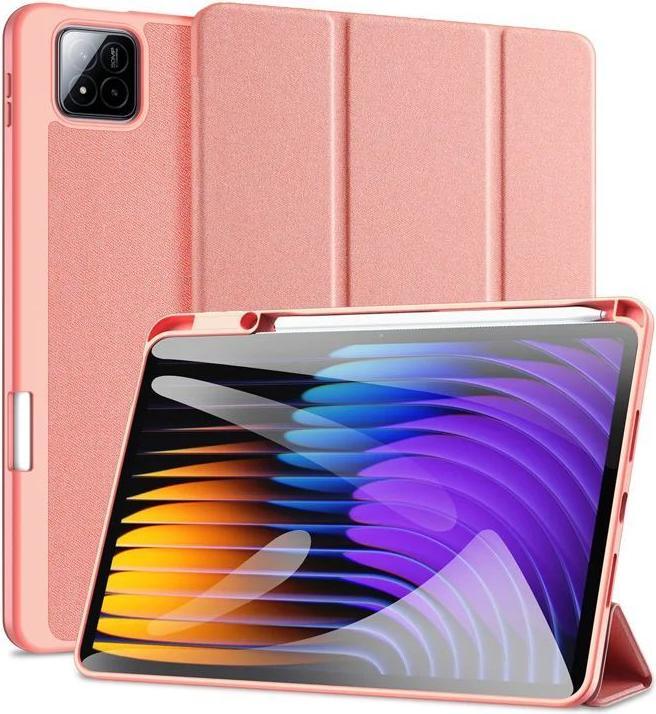 Dux Ducis Book case Xiaomi Redmi Pad 7/7 Pro Domo Series Tri-fold Stand PU Leather Tablet Cover Pink (Xiaomi Pad 7 Pro, Xiaomi Pad 7)