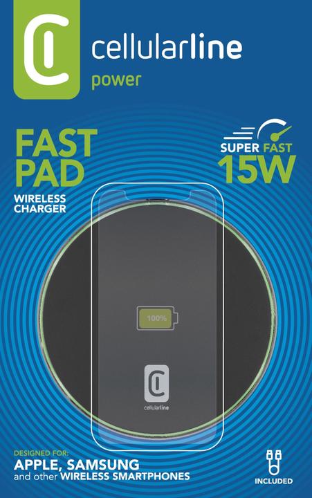 Immagine prodotto Cellularline Fast Pad Wireless Charger (15 W)