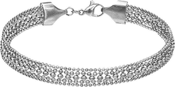 Image du produit Star Piercing Bracelet argenté cinq chaînes à boules individuelles mélangées (19 cm, Acier chirurgical 316L, sans laiton)