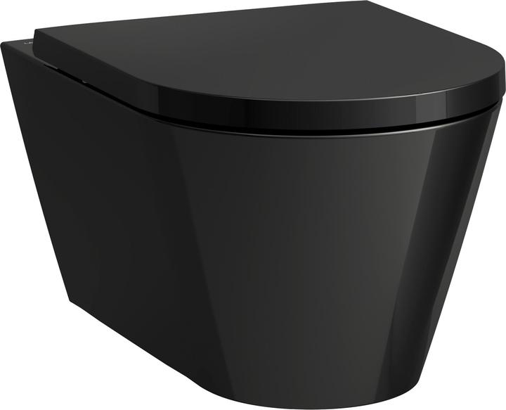 Produktbild Laufen Wand-WC KARTELL spülrandlos, Tiefspüler schwarz