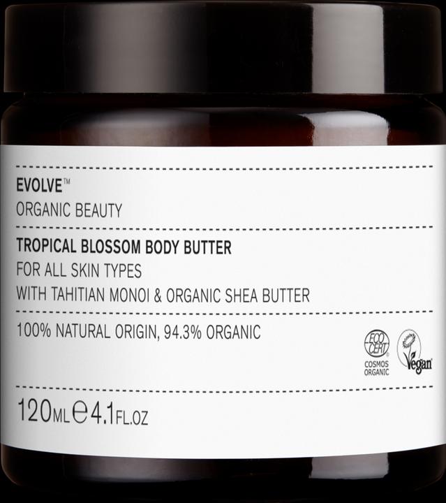 Evolve Organic Beauty Feuchtigkeitspflege Tropical Blossom Body Butter 120 ml (Körpercreme, 120 ml)