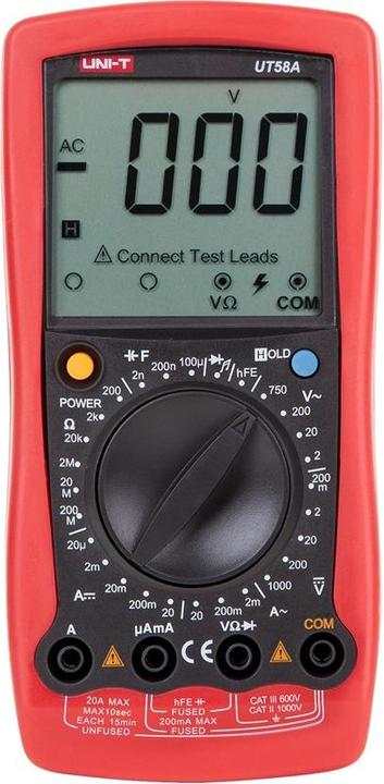 Actual product image Uni-T Universal multimeter UT58A