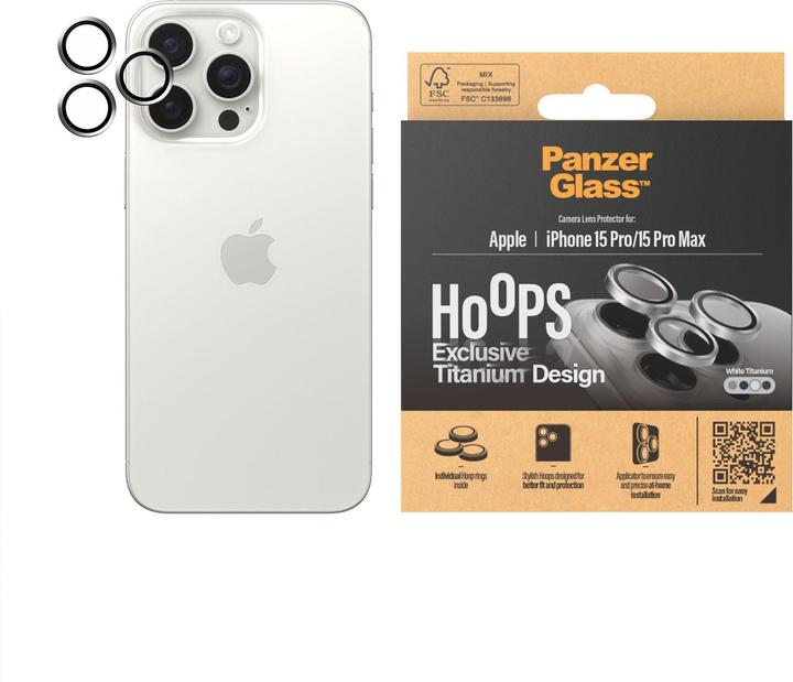 Image du produit PanzerGlass Hoops Camera Lens Protector (1 pièce(s), Apple iPhone 15 Pro Max, Apple iPhone 15 Pro)