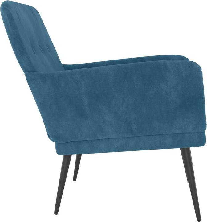 Immagine prodotto VidaXL Sessel Blau 62x79x79 cm Samt,Farbe: Blau,Material: Samt (100