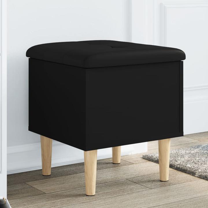 Actual product image VidaXL Bench with storage space black 42x42x46 cm (42 cm)