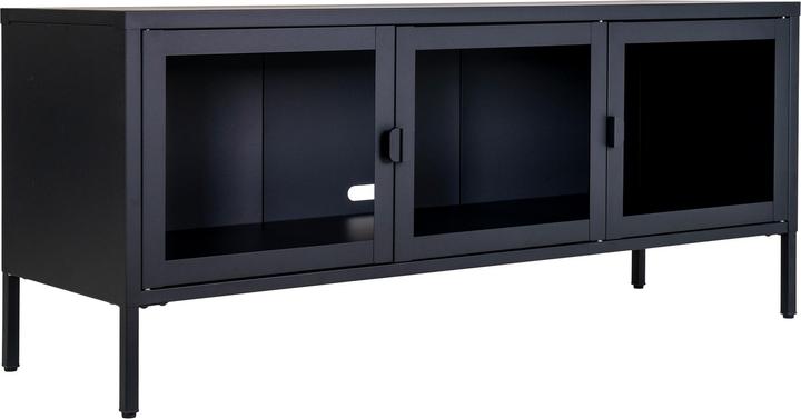 Image du produit House Nordic Banc TV Brisbane Acier, Verre (130 x 40 x 55 cm)