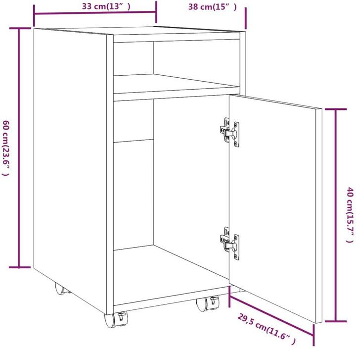 Actual product image VidaXL Carolee (33 x 38 x 60 cm)