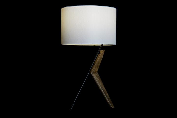 Actual product image DKD Home Decor Desk lamp Black Metal Brown White Oak 220 V 50 W 35 x 35 x 54 cm