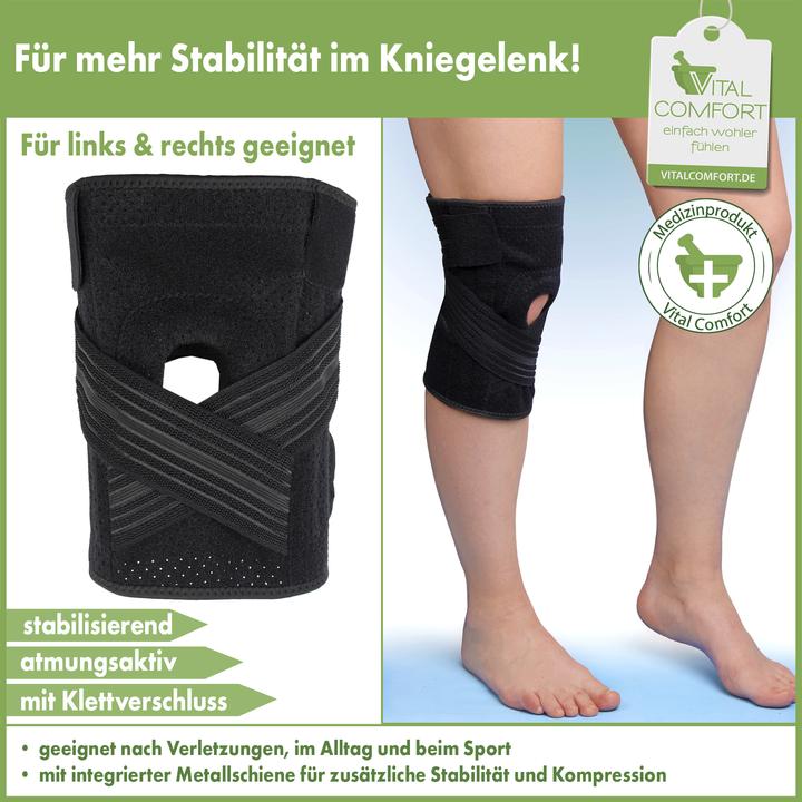 Immagine prodotto Vital Comfort Ginocchiera attiva con chiusura in velcro "Flexitek", misura universale, nero