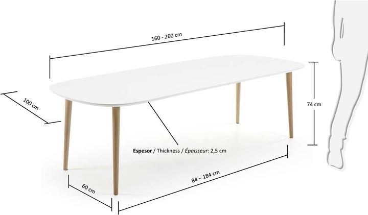 Produktbild Kave Home Oakland (100 x 160 x 74 cm)
