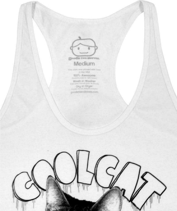 Actual product image Goodie Two Sleeves Womens/Ladies Cool Cat Tank Top (L)
