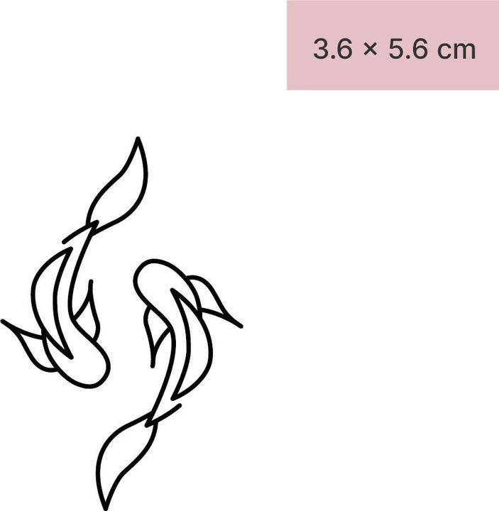 Actual product image minink Temporary tattoo - Opposite fish