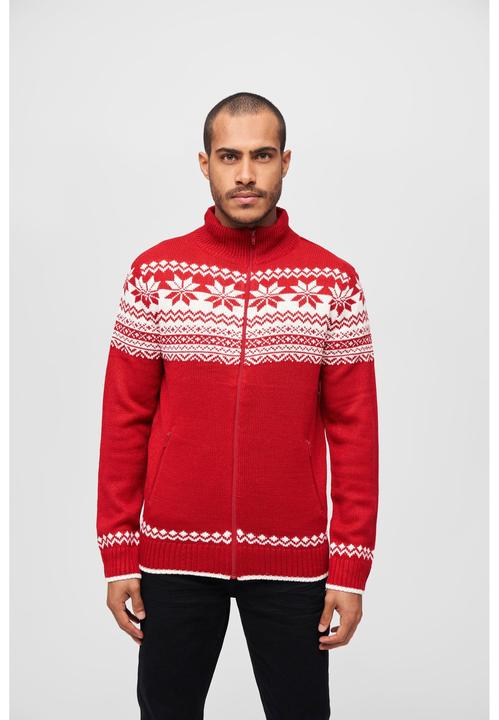 Image du produit Brandit Cardigan norvégien taille 4XL couleur rouge (4XL)
