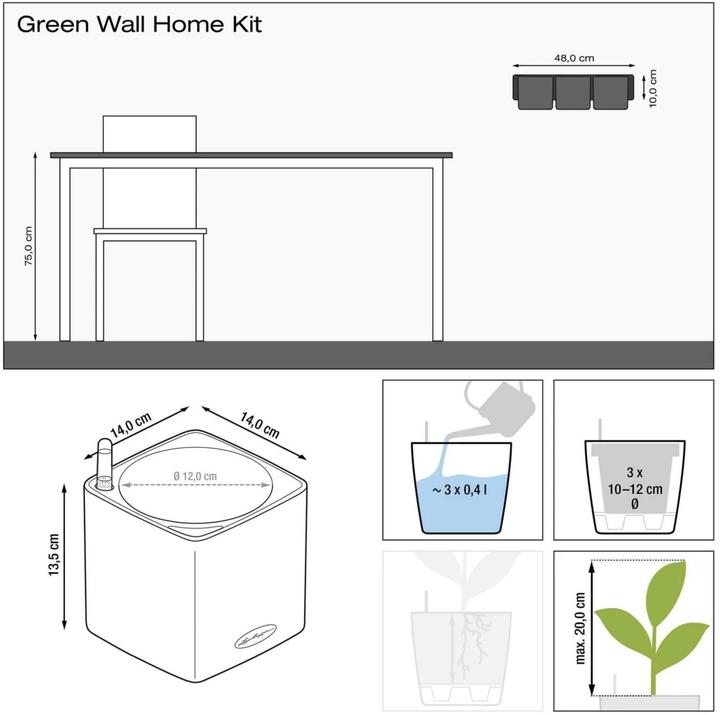 Immagine prodotto Lechuza Green Wall Home Kit (15 cm)
