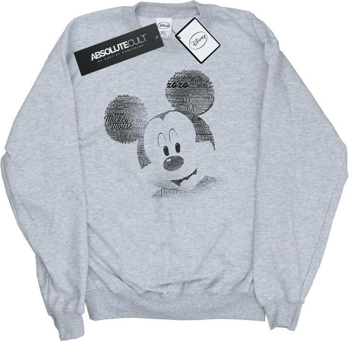 Disney Mickey Mouse Text Face Sweatshirt Mädchen