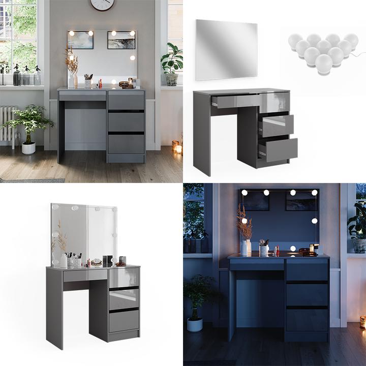 Actual product image Vicco Sherry with stool and lighting (90 x 75 x 40 cm)