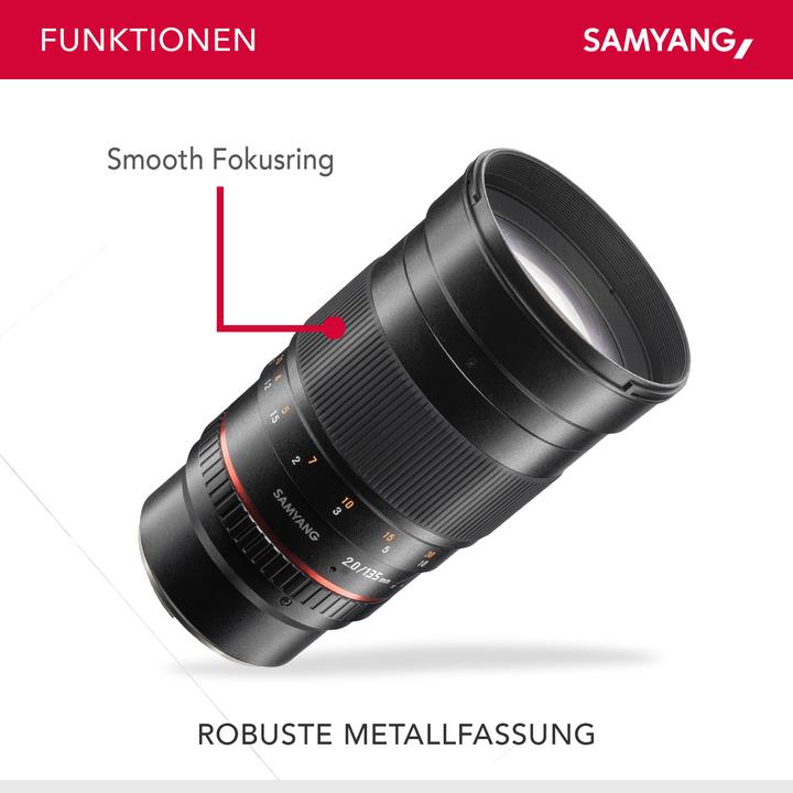 Produktbild Samyang 135mm f/2 ED UMC, Sony E (Sony E, Vollformat)