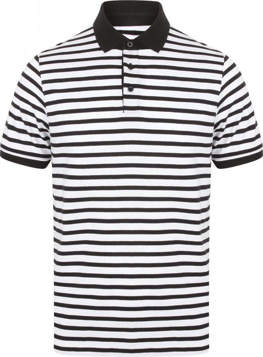 Front Row Gestreiftes Jersey-Poloshirt