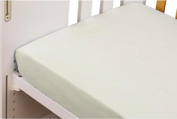 Interbaby Fitted Sheet In Poplin For Cot Mattresses - 100% Cotton Beige