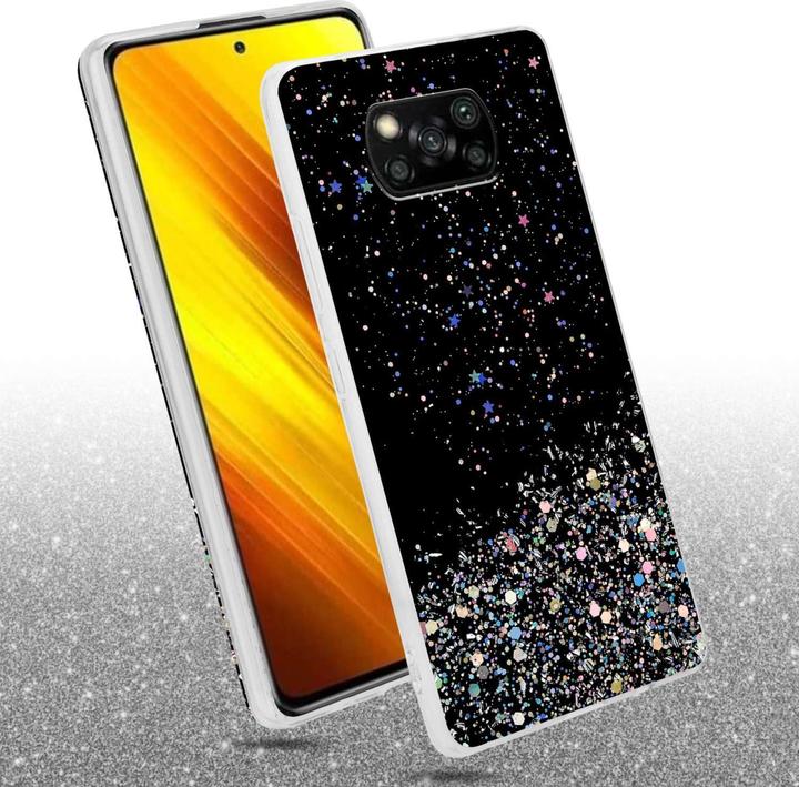 Immagine prodotto Cadorabo Custodia per Xiaomi POCO X3 NFC TPU funkelnder Glitter (Xiaomi Poco X3 NFC)