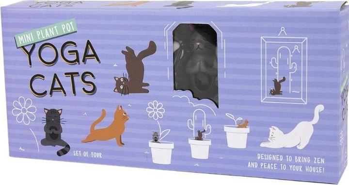 Actual product image Gift Republic Yoga cats for the flower pot