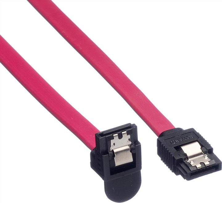 Image du produit Roline Câble HDD Int. SATA 6.0 Gbit/s avec snap lock, coudé 0.5m
