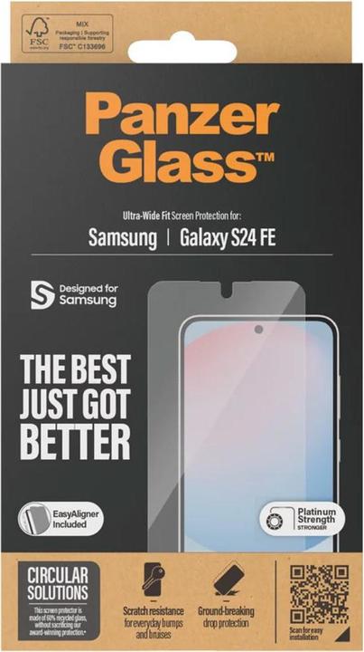Actual product image PanzerGlass Ultra-Wide Fit (1 Piece, Samsung Galaxy S24 FE)
