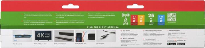Productafbeelding One for All DVB-T2 Stof 5G BAR Antenne met USB (Platte antenne, DVB-T / -T2)