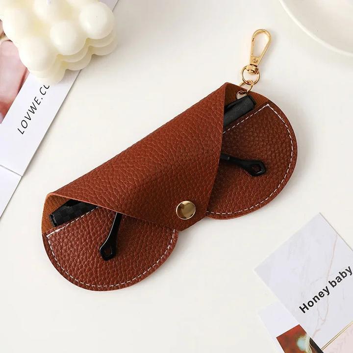 Produktbild Only-Bags.Store Niedliche hängende PU Leder Sonnenbrille Lesen Brille Lagerung Tasche geprägt Brille Abdeckung