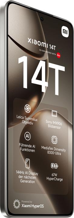 Image du produit Xiaomi 14T + Moniteur de jeu incurvé 30" Bundle de lancement (256 Go, Gris Titan, 6.67", Double SIM, 50 Mpx, 5G)