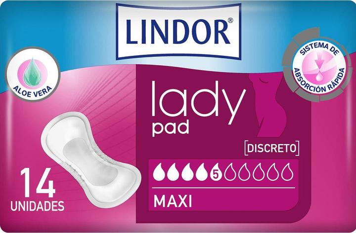 Hartmann Lindor Lady Pad Maxi 5 Druppels 14U (14 x)