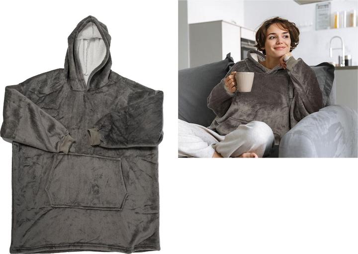 Immagine prodotto Out of the blue Accogliente coperta con maniche, cappuccio e marsupio (90 x 80 cm)