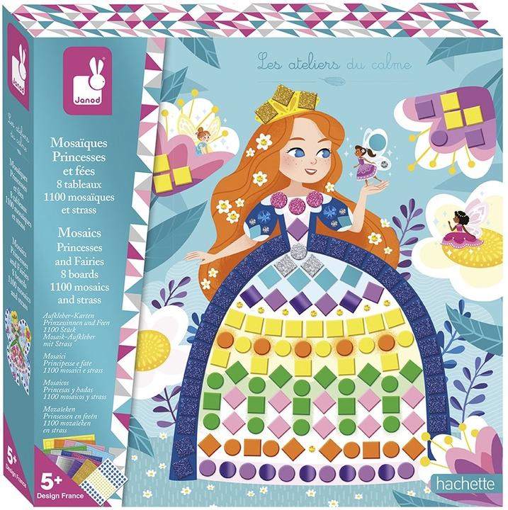 Janod J07962 Mosaic princesses and fairies-Les Ateliers du Calme set for creative leisure activities