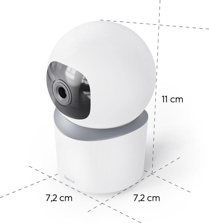 Image du produit Hama Caméra de surveillance intelligente, WLAN, intérieur, enregistrement, orientable, Full-HD (1920 x 1080 Pixels)