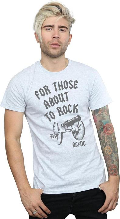 Actual product image AC/DC Mens For Those About To Rock Cannon T-Shirt (XXL)