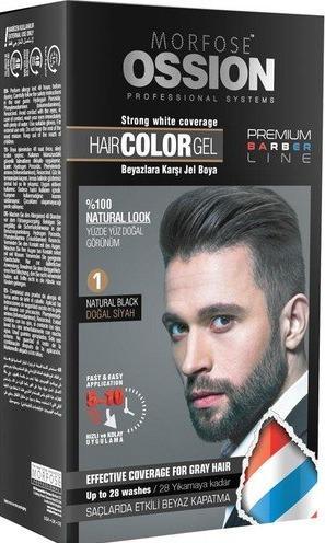 Morfose Premium Barber Line Hair Color Gel Natural Black (1) (Natural Black)