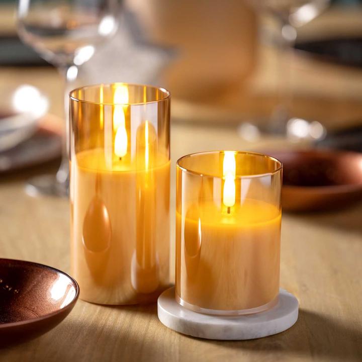 Actual product image Leonardo LED Candle Autentico 16 x 8 cm, Gold (1 x)