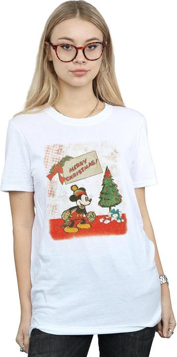 Immagine prodotto Disney Mickey Mouse Vintage Christmas Maglietta Ampia Donna (L)