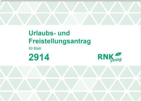 Rnk Verlag Vordruck "Urlaubs- und Freistellungsantrag" (50 x)